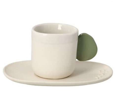 Räder Espressotasse „ciao“ mit Untertasse – Set aus Steinzeug – Cucina Italiana Kollektion