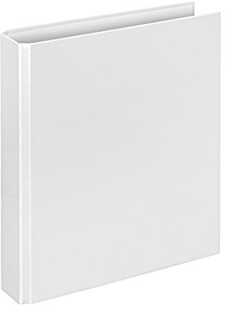 VELOFLEX 1153090 - Ringbuch Basic, DIN A5, 1 Stück, weiß, Füllhöhe 25 mm, Ringordner mit 4 Ring-Mechanik, Ordner schmal