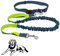 senvenelec Jogging hundeleine, einziehbare Hundeleine, Verstellbarer Gürtel Tragegriff Laufender Bungee-Hundegurt, reflektierender Gurt, Laufen, Gehen, Wandern Hyäne (grün, grau und grau)