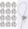 JIZZU 12Pcs M3 Cable Clamps Heavy Duty, 304 Stainless Steel U Bolts Wire Rope Clamps, Support a Load of 300 Tons, Metal Cable Crips for Garden Fences Cable Rope