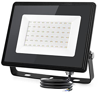 Aigostar LED Strahler außen 50W Naturweiß 4000K 4500 Lumen Scheinwerfer IP65 Wasserdicht Außenstrahler für Hell Garten Garage Sportplatz Hof Fluter