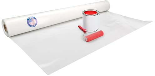 Plastic Sheeting 6 mil, 6' x 50' (300 sq. ft.) - Thick Semi-Clear Plastic Sheeting for Construction, Painting - Heavy Duty LDPE Film Roll - Vapor Barrier Semi-Clear Roll of Plastic by IDL Packaging