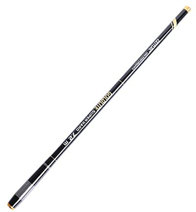 LEFAH 3.0-7.2m Stream Pesca Caña de Pescar Taiwán Poste telescópico con las tres primeras secciones y juego de flotación (Color: Negro, Tamaño: 7.2M Rod Float Set)