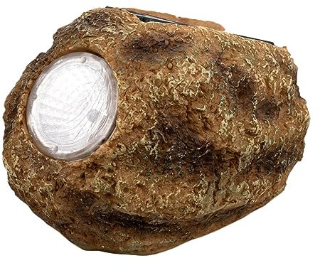 OSALADI 1 Lámpara Solar De Piedra Para Exteriores Luces Solares Para Exteriores Rocas Paisaje Luz Solar Foco De Luz Decorativa El Suelo Césped