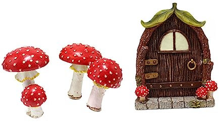 BESPORTBLE Décorations Lumineuses Résine Représentant Champignons Miniatures Ornement Forme de Champignon Bonsaï
