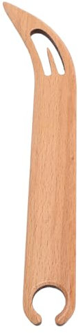 Webschiffchen aus Holz, Handgefertigter -Webstuhlstab Zum Stricken, Basteln, Tragbares Webhäkelschiffchen für Inkle Looms Tischwebmaschinen-Webmaschine (Biegekopfmuster)