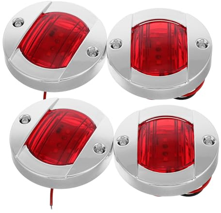 SOLUSTRE 4piezas Luz De Borde Led De Posición Lateral Redonda De Brillo Para Camiones Marco Luz Trasera Para Remolque Fácil Instalación De Modificación Para Autocaravana Vehículo y