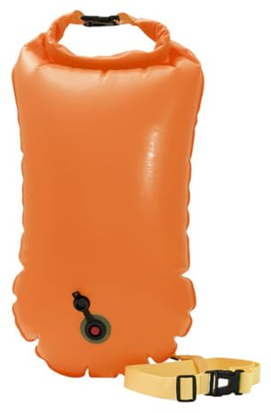 IKOPFLN Boa da Nuoto 15L con Sacca Impermeabile – 2 in 1 Galleggiante con Cintura Regolabile – Ideale per Nuoto in Acque Libere, Triathlon, Kayak, Surf e Snorkeling