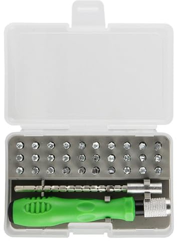 TSMORY Set di cacciaviti di precisione 32 in 1 Set di strumenti di riparazione magnetici compatto per PC portatile orologio e