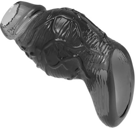 Kutocesy Funda Para El Pene Con Anillo Para El Pene Funda Alargadora Para El Pene Reutilizable Transparente Alargador De Pene Juguete Sexual Para Hombres (Black)