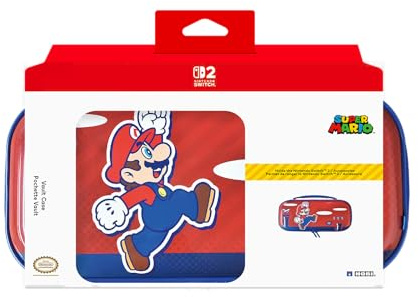 HORI Vault Case (Mario) Premium Etui für Nintendo Switch 2 – Hartschalen-Tasche – Offiziell Nintendo lizenziert