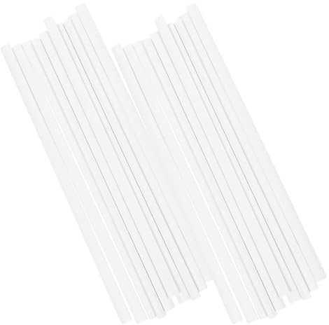 Joinpaya A4 Slide Binder Bars, 20 Pack White Report Cover Sliding Clips, 8mm Capacity Plastic Binding Spines for Paper Organization, School Presentation Folders and Office Document Filing Sets