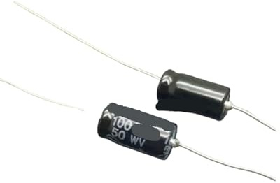 10 stycken axial elektrolytisk kondensator 100UF/50 V 8 x 16 mm