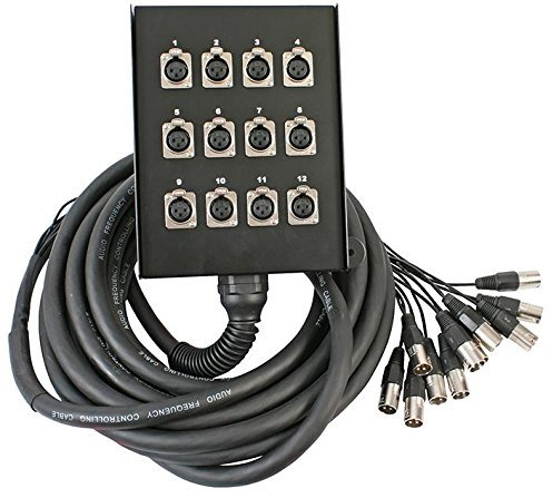 PULSE PLS00331 12 Way XLR Multicore Stage Box, 30m