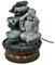 lachineuse - Fontaine à Eau Zen - Bonze Bouddhiste - 27 x 20 cm - Décoration Asiatique Japonaise - Figurine Moine - avec Cascade - Idée Cadeau Maison Asie - Feng Shui - Ambiance Zen - Coloris Gris