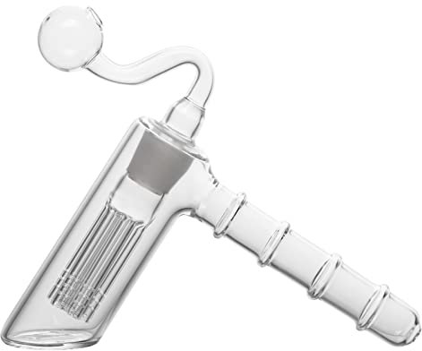 RORA 18mm Glass Bongs Water Pipes Hammer Shape Arm perc Percolator Bubbler Dab Rigs Bongs Water Pipes Oil Burner Pipe