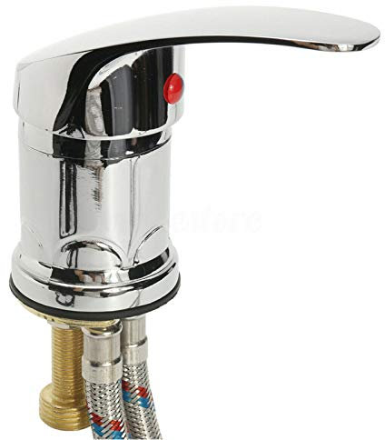 Faderr Kit de robinet salon coiffure, bol shampooing douche, d'eau pour la maison, spa, mélangeur chaud et froid le lit ou l'unité lavage arrière (argent), Taille unique