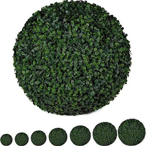 Buxbom Topiary Ball, Konstgjord Topiary Plant - Bröllopsdekoration - Konstgjord växtboll inomhus/utomhus - Topiary Tree Substitute (33cm)