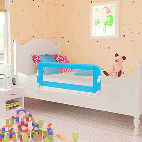ZEYUAN KleinBaby Bettschutzgitter, Rausfallschutz Bett, Bettgitter Rausfallschutz, Rausfallschutz Babybett, Bettumrandung Babybett, 2 STK. Blau 102x42 cm