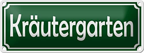 Femer Cartel de chapa para jardín de hierbas, 27 x 10 cm, diseño de plantas de cocina
