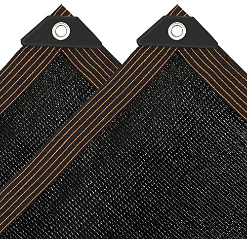 Toldo – 5 x 7 m con ojal 90 % de protección solar, tela negra, toldo para jardín, terraza, terraza, protección UV, para plantas, casas de agua, ganado