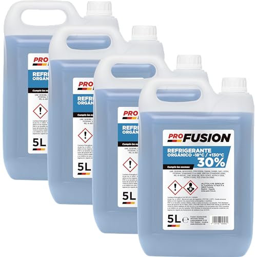 ProFusion Anticongelante Refrigerante Coche Azul 30% – Listo para Usar – Protección Anticorrosiva – Pack de 4 x 5L (20 litros)