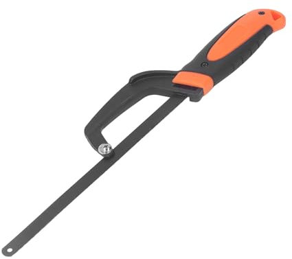 Pro Mini Sierra para Metales con Marco de Aluminio, Herramienta Manual para Corte Preciso de Madera, PVC y Tubos, Sierra Versátil para Trabajos de Bricolaje y Carpintería