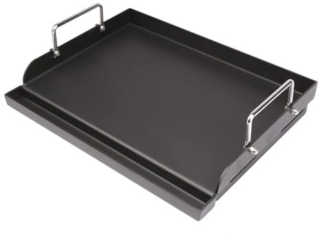 GFTIME Plaque de cuisson universelle 43 x 33 cm - Plancha pour barbecues à gaz et au charbon - Barbecue électrique - Revêtement antiadhésif - Grande