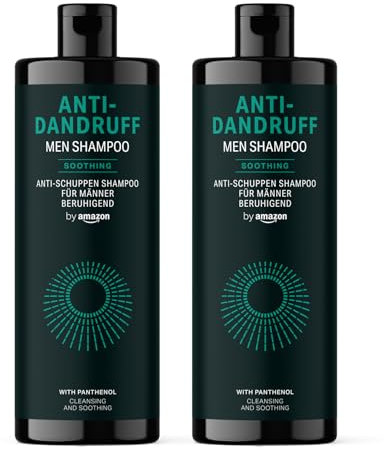 by Amazon Men’s Anti-Dandruff Shampoo, 2 x 400 ml