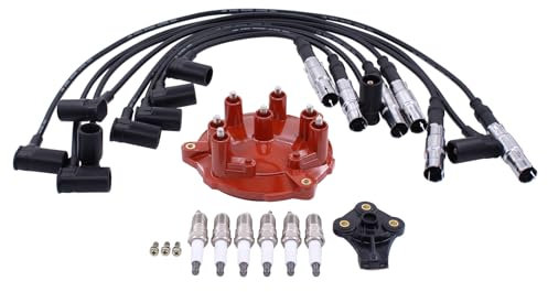 Zündkabel Zündkerze Verteilerkappe Verteilerfinger Zündleitungssatz Zündspule Kabelsatz Zündverteiler Zündverteilerläufer Zündungskabel für W124 S124 190 W201 G-Klasse W463 S Klasse W126 SL R107 R129