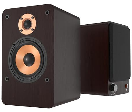 LONPOO Diffusori da Scaffale Bluetooth con USB, Casse acustiche hifi da 100 W, USB/AUX-in/Ottico/Coassiale, woofer da 4“ e tweeter da 1” Casse stereo