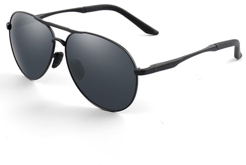 MXNXEU Sonnenbrille Herren Damen Fahrerbrille Polarisierte Unisex Outdoor Klassische Stile(Schwarz Linse Rahmen)