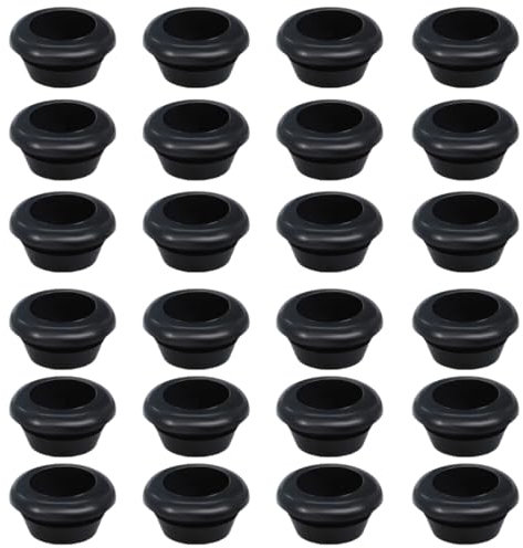 QOMJUFA 24 pcs conductos de goma, accesorios autocaravana, pies de goma, dometic, calzos autocaravana, pies de goma oxidado, pasacables de goma de protección, 5 mm