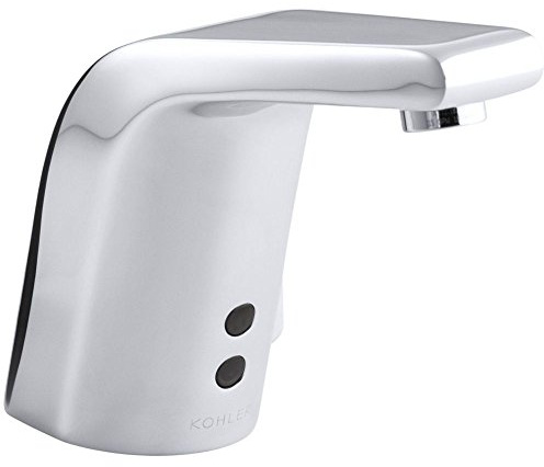 Kohler K-13462-CP Sculpted Single-Hole Touchless AC-Powered Bathroom Sink Faucet with Insight Technology, Temperature Mixer and 5-3/4-Inch Spout, Polished Chrome