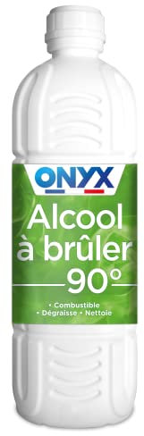 Onyx - Alcool à Brûler 90° - Allumer, Dégraisser, Détacher, Nettoyer - Produit Nettoyant Multi-Surfaces - Fabrication Française - 1L