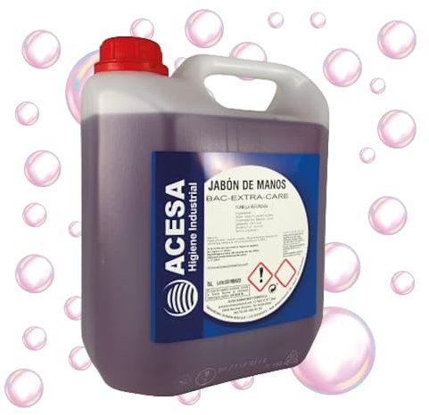 ACESA - Jabón de Manos Líquido Antibacteriano con Aroma a Lavanda | 5 Litros | Hidratante y Dermoprotector para el Hogar y Negocios