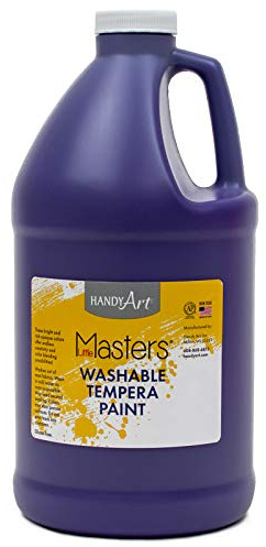 Handy Art Little Masters Washable Tempera Paint, Violet, Half Gallon 64 oz