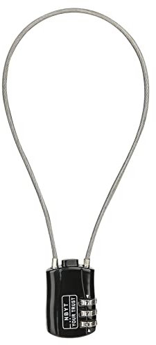 NBYT 3-stelliges Kombinationsschloss, Stahldrahtdurchmesser 3 mm, geeignet für Koffer, Rucksäcke, Schubladen, Schränke, Motorradhelme, Fahrradkörbe