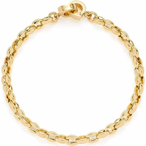 Leonardo Jewels Romea Clip&Mix damarmband i rostfritt stål IP guld för charmhänge, längd 18,5 cm, även för att förlänga kedjan, smyckesgåva 023292, Eine Grösse, Rostfritt stål, Ingen ädelsten