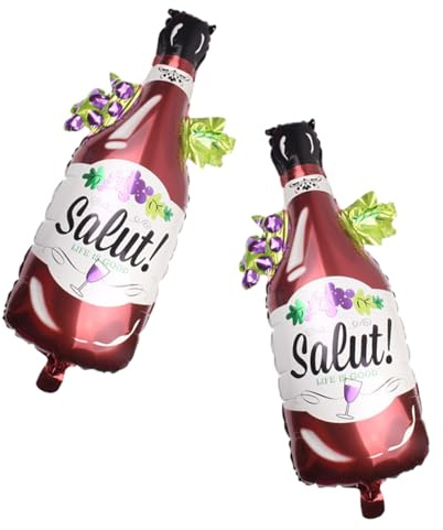 2 Pcs grape Bottle Foil Balloons Birthday Engagement Bachelorette Party Decoration
