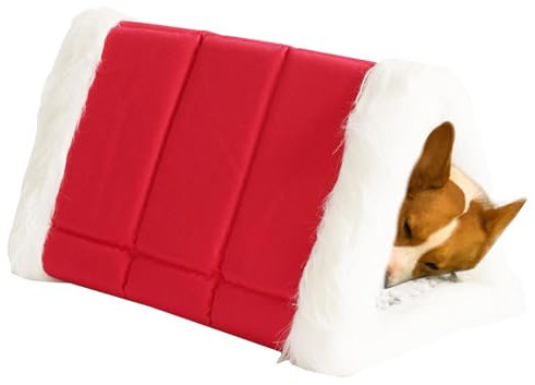 Gwtdtoad Katzenhöhle Katzen Kuschelhöhle Katzenbett Höhle Katzenhaus Für Draußen, Faltbare Halbgeschlossene Haustierbetten Katzenschlafplatz Für Kalte Jahreszeiten 46x25x30 cm