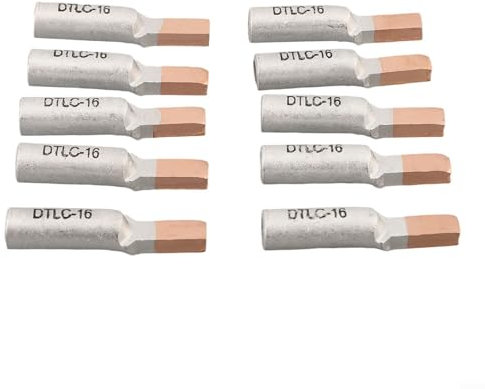 ZWEquipint DTLC Wire Terminal Cable Lugs,10 25mm2 Copper Aluminum Connectors,for Circuit Breaker Electrical Wiring,10pcs Set(DTLC-16)