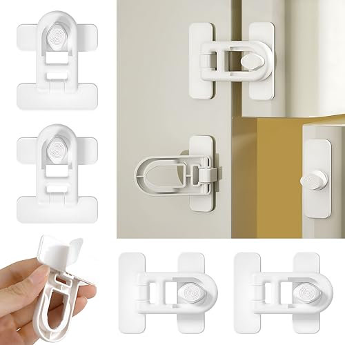 KAIYAYA 4 unidades de seguridad para niños armario autoadhesivo para frigorífico, cerradura de seguridad para niños, cajones universales para nevera, cerradura de armario para bebé, para frigorífico