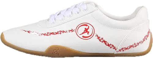 Taekwondo Skor, Kung Fu Taichi Lätta Skor Tai Chi Skor Sommar Andningsbar Canvas Kampsport Skor Träningsskor Kung Fu Skor Taekwondo Skor, White, 41 EU