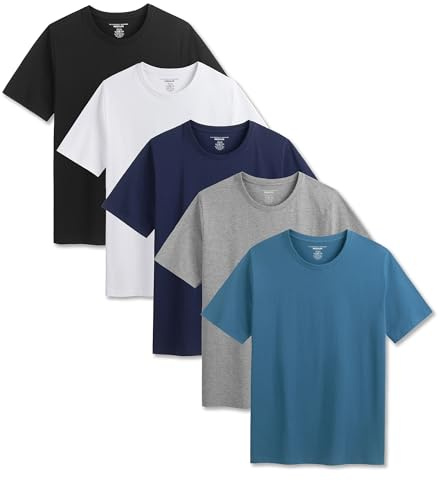 The Essentials Wardrobe Mens TEW 5 Pack T- Shirt - Classic - Medium
