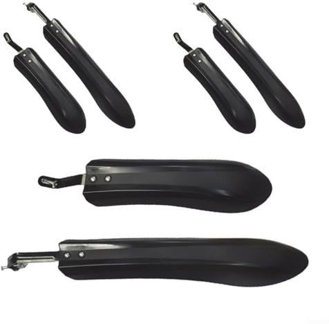 Hosrivae Juego de 3 guardabarros negros para bicicletas de montaña de 26 pulgadas, guardabarros delantero y trasero de plástico PP duradero, diseño resistente a salpicaduras, incluye Moun