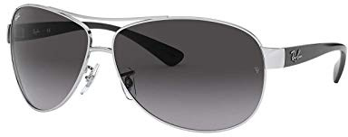 Ray Ban RB3386, Gafas de Sol Unisex, Multicolor (plata/negro, lente: gris 003/8g), X-Large (Talla del fabricante: 63)