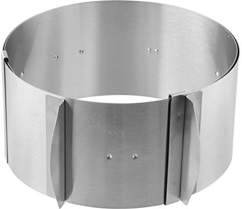 FMprofessional tårta justerbar INOX, rostfritt stål, silver, 30 cm