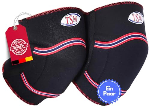 TSM Kniepolster Aktiv | Neoprenbandage Durchblutungsförderung, Dämpfung äußerer Einwirkungen | Stabilisierung, Schmerzlinderung, Wärme-, Schweißabführung | Sport, Reha | 2 Stück Made in Germany 2553