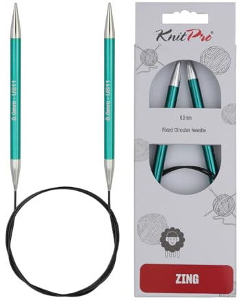 KnitPro Zing Fixed Circular Needles 24 (60cm) | Size 8.00mm